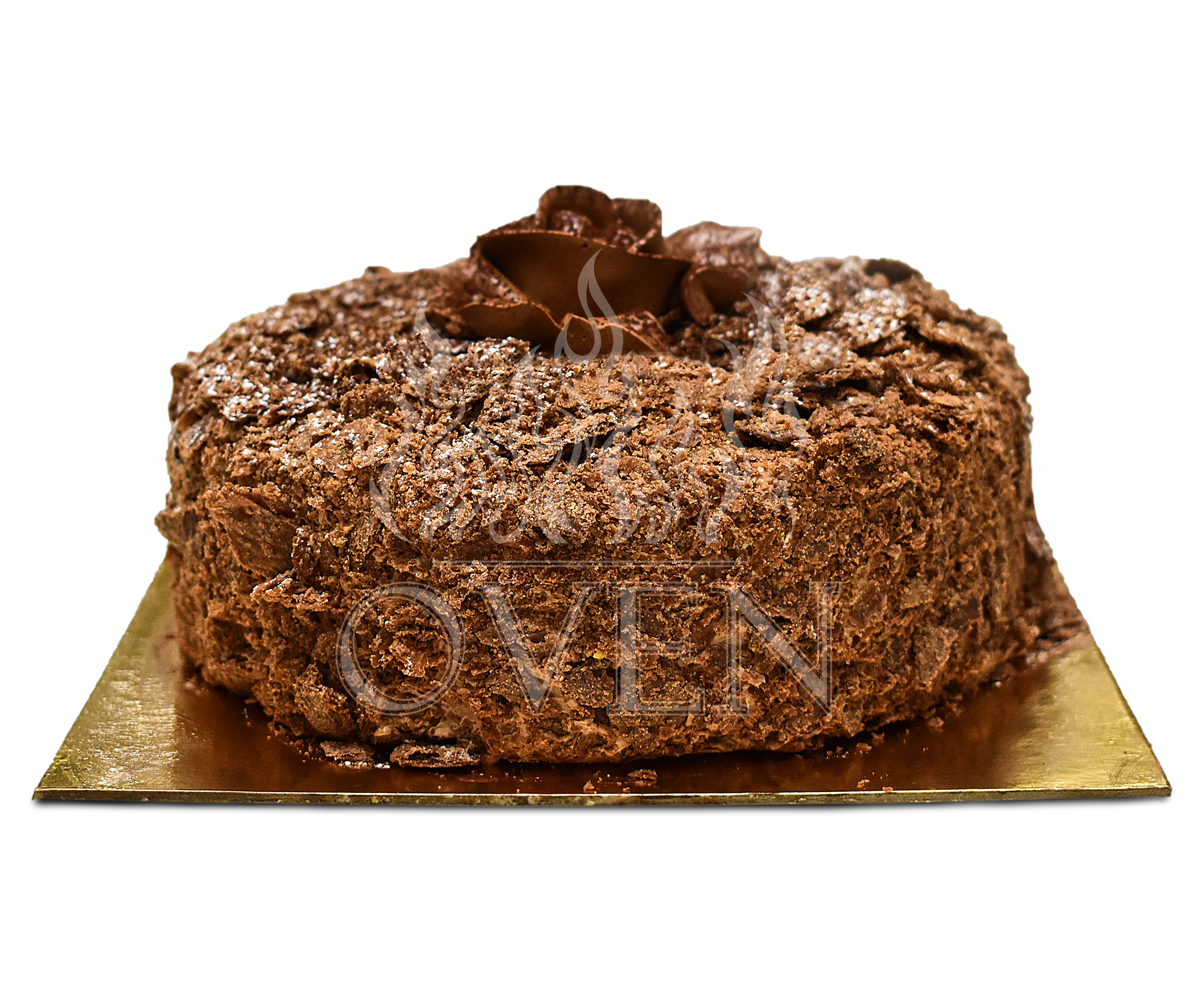 With cream and cocoa